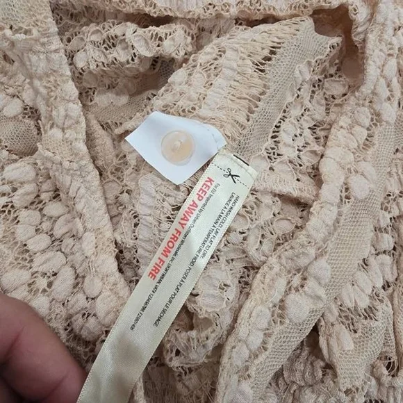 Free People Women's Angelina Bodysuit Size Large Beige - Picture 3 of 11